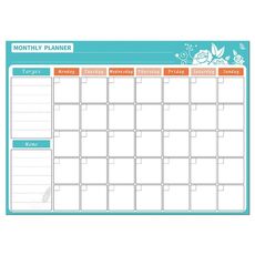 Planner mensile magnetico Magnete da frigorifero Lavagna magnetica morbida in PET, dimensioni: 29,7 cm x 42 cm (verde)