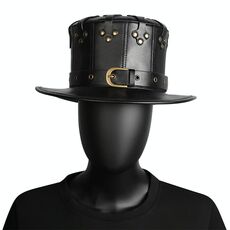 FHG144BK Cappello magico da uomo con rivetto stile punk di Halloween
