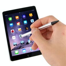 Touch screen capacitivo resistivo Precision Touch Touch Doppia punta Penna stilo (argento)