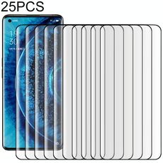 25 PCS per OPPO Trova X2 Pro 9H HD Pellicola in vetro temperato con bordo curvo 3D (nero)