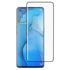 Per OPPO Reno3 Pro 9H HD Pellicola in vetro temperato con bordo curvo 3D (nero)