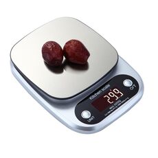 Bilancia elettronica LCD da cucina in acciaio inossidabile BOH-C305, specifica: 5 kg / 0,1 g