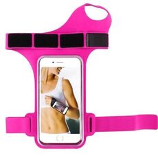 Borsa da polso per cellulare sportivo da corsa, specifica: meno di 5,5 pollici (rosa rossa)