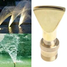 Fontana per giardino roccioso con vista sull'acqua Ugello piatto universale a ventaglio regolabile in acciaio inossidabile interamente in rame, dimensioni: 2 寸 (ottone)