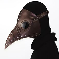 HG074 Maschera di Halloween a forma di becco sgualcito (marrone)