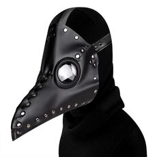 HG65005 Halloween Dress Up Puntelli Rivetti Maschera a forma di becco (nero)