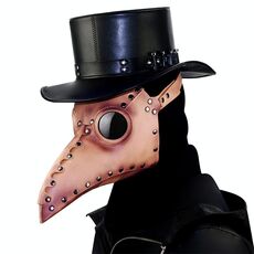 HG65005 Halloween Dress Up Puntelli Rivetti Maschera a forma di becco (marrone)