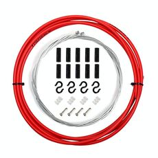 Set di tubi per cavi a velocità variabile per bicicletta in PVC universale 7 in 1 (rosso)