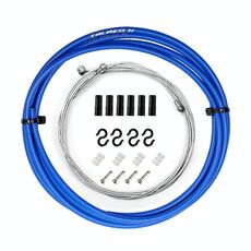 Set tubi freno in PVC 7 in 1 con testa a fungo per bici da strada (blu)