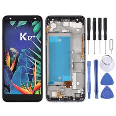 Schermo LCD TFT per LG K40 LMX420 / X4 2019 / K12 Plus, doppia SIM con digitalizzatore assemblaggio completo (nero)