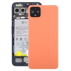 Cover posteriore della batteria con copriobiettivo della fotocamera per Google Pixel 4 (arancione)