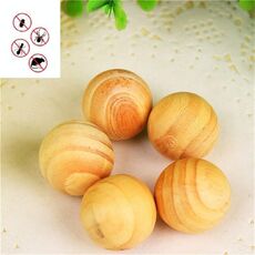 50 pezzi / 10 set in legno antimuffa antitarme repellente per insetti palline di canfora naturale palline di legno