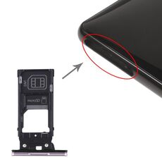 Vassoio scheda SIM + vassoio scheda SIM + vassoio scheda micro SD per Sony Xperia XZ2 (rosa)