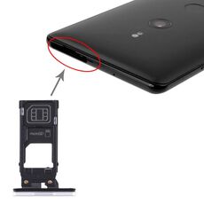 Vassoio scheda SIM + vassoio scheda micro SD per Sony Xperia XZ3 (bianco)