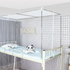 Dormitorio per studenti, cuccetta superiore, installazione gratuita della zanzariera a porta singola, lato superiore antipolvere, dimensioni: 90x190x150 cm (senza supporto)