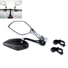 Mountain Bike Carbon Pattern Rearview Specchietto Attrezzatura da equitazione Attrezzatura 3K Pattern Aereo Specchio Specchio Riflettore