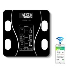 Bilancia elettronica intelligente per uso domestico, versione a batteria (nera)