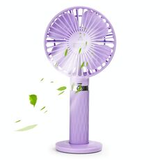 Ventilatore elettrico da tavolo portatile muto S8, con controllo a 3 velocità (viola)