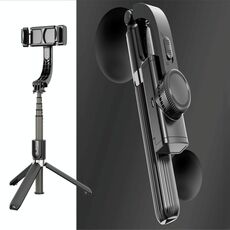 L08 Gimbal regolabile Stabilizzare Bluetooth Autoscatto Asta Treppiede Selfie Stick (nero)