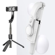 L08 Gimbal regolabile Stabilizzare Bluetooth Autoscatto Asta Treppiede Selfie Stick (bianco)