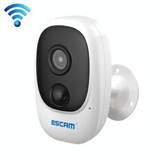 ESCAM G08 HD 1080P IP65 Telecamera IP PIR impermeabile senza pannello solare, supporto scheda TF / visione notturna / audio bidirezionale (bianco)