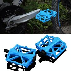 BaseCamp BC-671 Pedale in lega di alluminio Comodo pedale antiscivolo per bicicletta (blu)