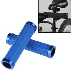BaseCamp BC-607 1 paio di manopole per manubrio in gomma con blocco bici MTB (blu)