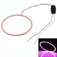 90mm 5W 180LM Angel Eyes Cerchi Faro per auto COB Luci LED per veicoli, DC 12-24V (luce rosa)
