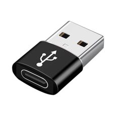 Adattatore in lega di alluminio da 3 PC USB-C / Type-C femmina a USB 2.0 maschio, supporto per ricarica e trasmissione (nero)