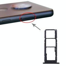 Vassoio scheda SIM + Vassoio scheda SIM + Vassoio scheda micro SD per Nokia 7.2 / 6.2 TA-1196 TA-1198 TA-1200 TA-1187 TA-1201 (Nero)