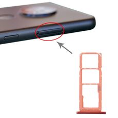 Vassoio per scheda SIM + Vassoio per scheda SIM + Vassoio per scheda micro SD per Nokia 7.2 / 6.2 TA-1196 TA-1198 TA-1200 TA-1187 TA-1201 (arancione)