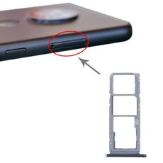 Vassoio scheda SIM + Vassoio scheda SIM + Vassoio scheda micro SD per Nokia 7.2 / 6.2 TA-1196 TA-1198 TA-1200 TA-1187 TA-1201 (Argento)