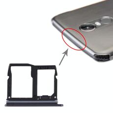 Vassoio per scheda nano SIM + vassoio per scheda micro SD per LG Stylo 5 / Q720 LM-Q720MS LM-Q720TSW Q720CS (nero)