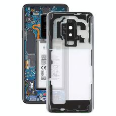 Per Samsung Galaxy S9+ / G965F G965F/DS G965U G965W G9650 Coperchio posteriore della batteria trasparente con copriobiettivo della fotocamera (trasparente)