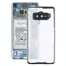 Per Samsung Galaxy S10e / G970F/DS G970U G970W SM-G9700 Coperchio posteriore batteria trasparente con copriobiettivo fotocamera (trasparente)