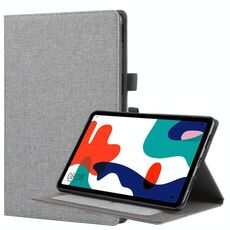 Per Huawei Matepad 10.4 Flip orizzontale Custodia protettiva in TPU + tessuto PU in pelle con clip per biglietto da visita (grigio)
