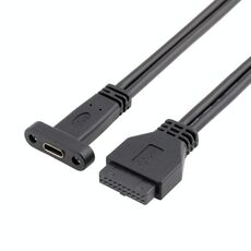 50CM USB3.0 20P a USB Type-C Chassis madre PCI Bit Baffle Wire