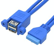 Cavo di prolunga USB3.0 doppio giro a 20 pin della scheda madre con cavo per le orecchie
