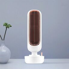 Ventilatore a torre di umidificazione retrò Ventilatore USB senza foglie Raffreddamento ad acqua Spray umidificazione Ventola di raffreddamento da tavolo (bianco)