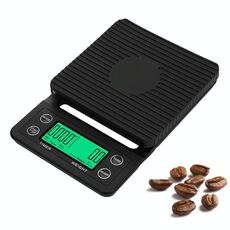 Bilancia da caffè con timer elettronico Bilancia da cucina con timer elettronico, modello: 3 kg / 0,1 g (nero)