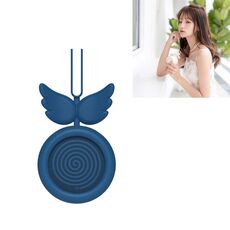 Ventilatore di ricarica USB Mini ventaglio senza spazzole con tracolla appesa al collo (blu)
