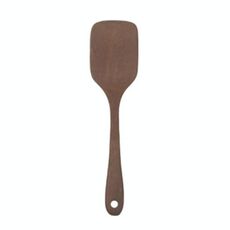 Utensili da cucina con spatola in legno non verniciata con manico lungo, stile: vanga curva quadrata