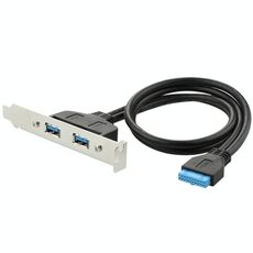 50CM USB3.0 Rear PCI Baffle Line Full Height Chassis DIY with Ear 20pin Transfer Cable (Nero)