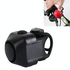 Clacson elettrico per bicicletta, con campanello (nero)