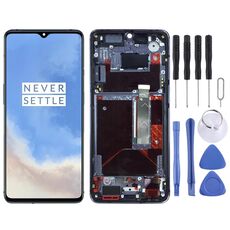 Per OnePlus 7T HD1901 HD1903 HD1900 HD1905 Digitizer Assemblaggio completo con cornice Schermo LCD OEM (Baby Blue)
