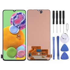 Schermo LCD Super AMOLED per Samsung Galaxy A90 5G con assemblaggio completo di digitalizzatore (nero)