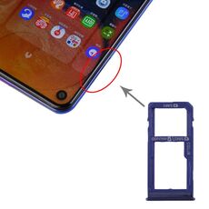 Vassoio per scheda SIM per Samsung Galaxy A60 + Vassoio per scheda SIM / Vassoio per scheda Micro SD (blu)