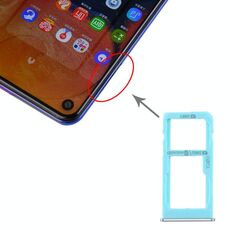 Per Samsung Galaxy A60 Vassoio scheda SIM + Vassoio scheda SIM / Vassoio scheda micro SD (Baby Blue)