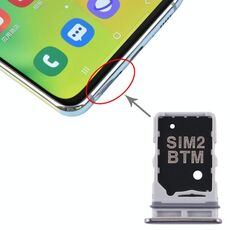 Vassoio per scheda SIM per Samsung Galaxy A80 + Vassoio per scheda SIM (argento)