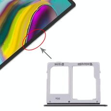 Per Samsung Galaxy Tab S5e SM-T725 Vassoio scheda SIM + Vassoio scheda Micro SD (Nero)